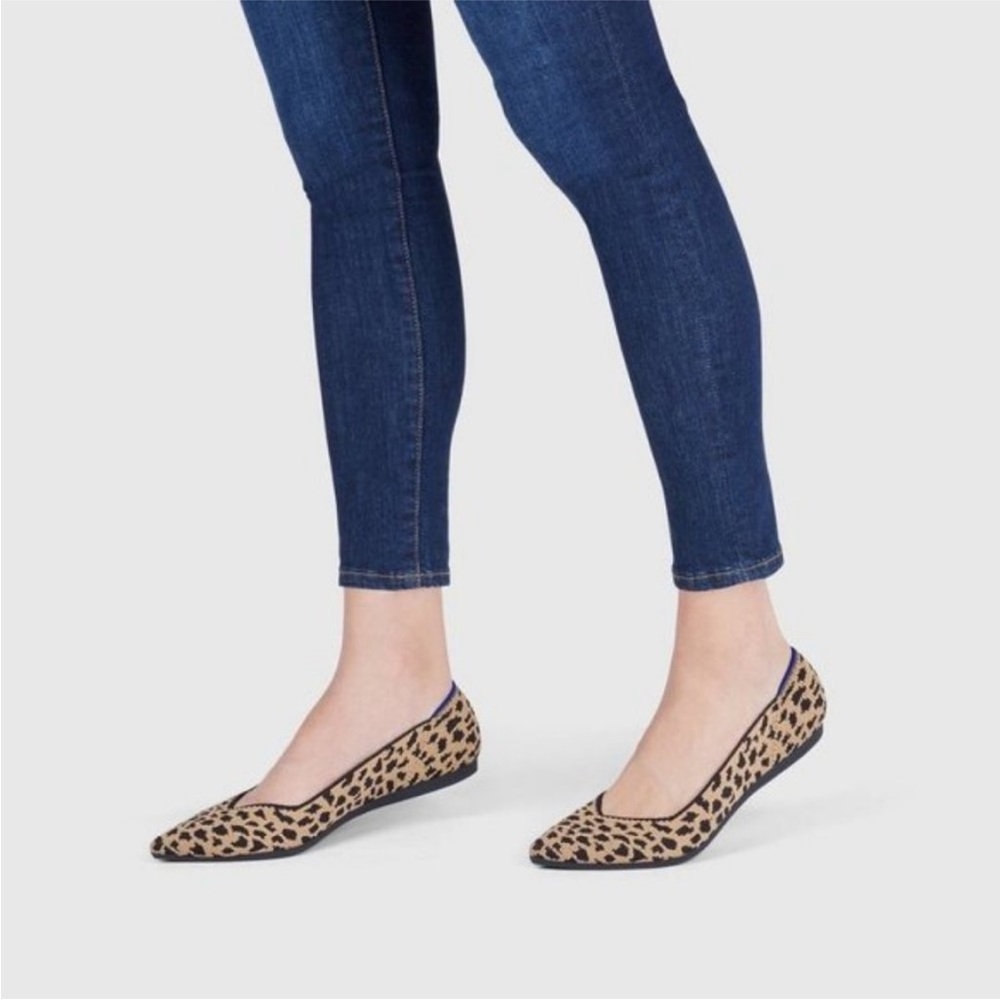 Rothy’s The Point Flats - Black and Tan Cheetah Print, Size 9.5 - Picture 9 of 9